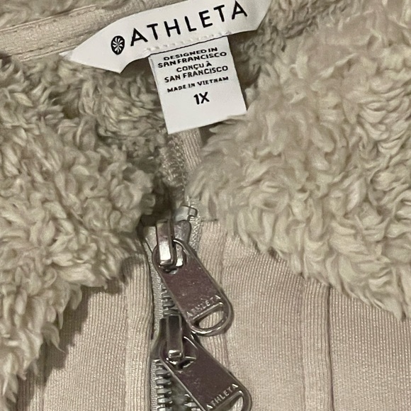 🆕 ATHLETA Women’s Westbound Dual Zip Sherpa Jacket - 1X - Picture 9 of 12